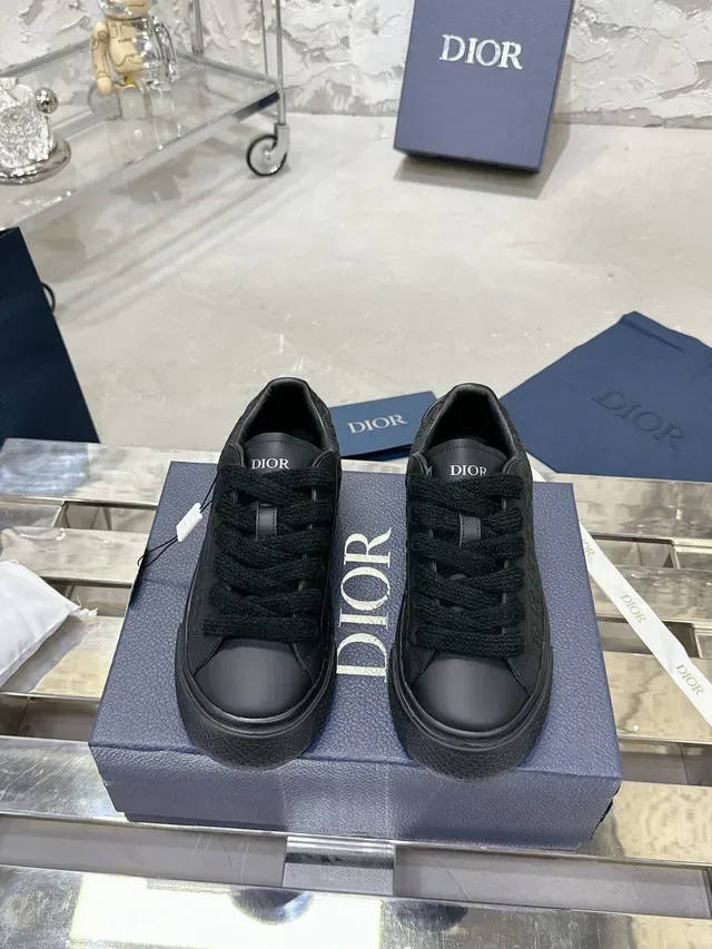 Dior B23 Tênis Lifestyle Preto Motivo Oblicuo Embossed 2