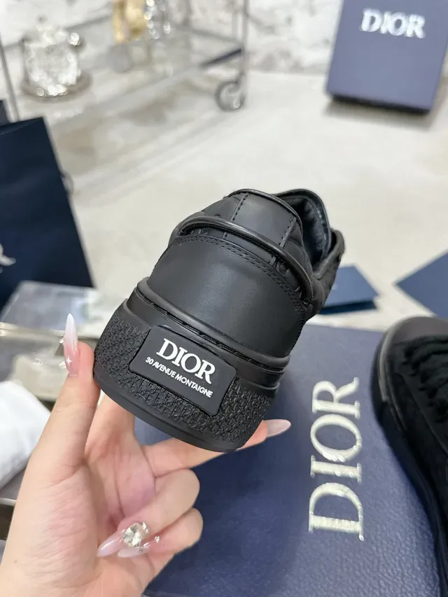 Dior B23 Tênis Lifestyle Preto Motivo Oblicuo Embossed 7