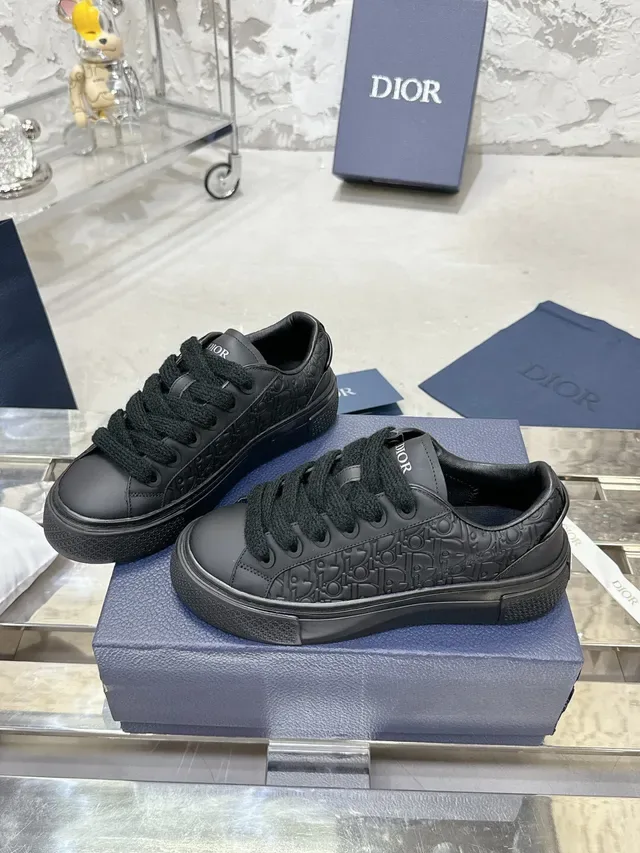 Dior B23 Tênis Lifestyle Preto Motivo Oblicuo Embossed 8
