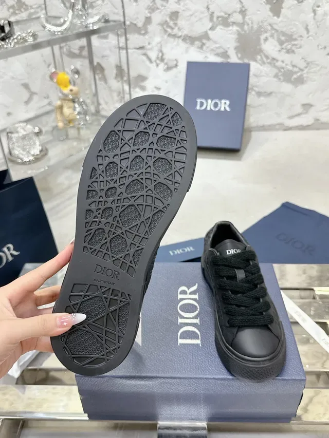 Dior B23 Tênis Lifestyle Preto Motivo Oblicuo Embossed 9