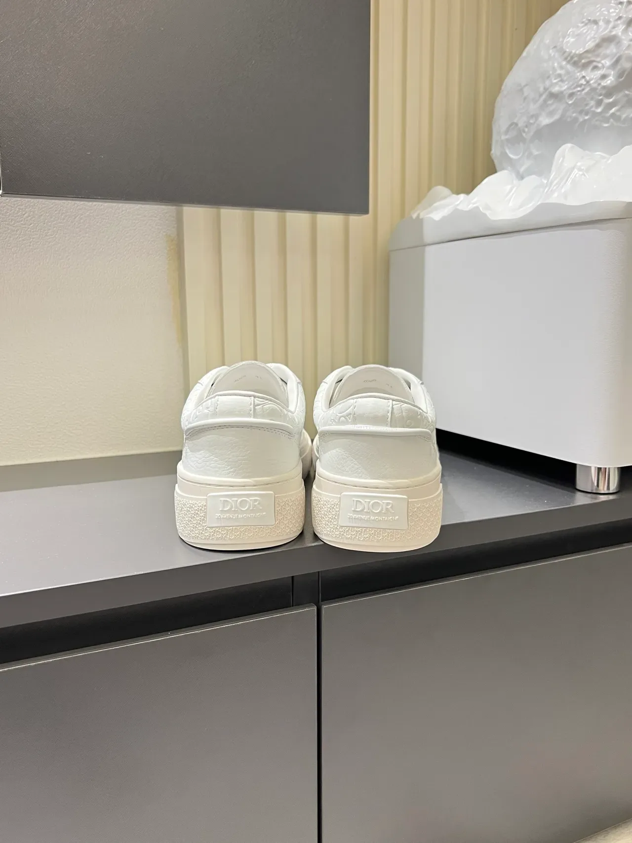 Dior B23 Embossed Monogram White Lifestyle Sneakers 2