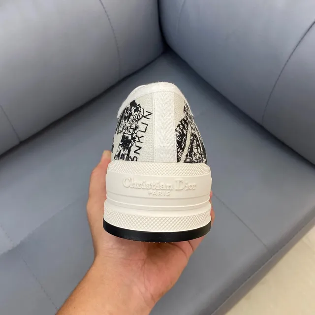 Dior B23 Graphic-Print Canvas Low-Top Sneakers 8
