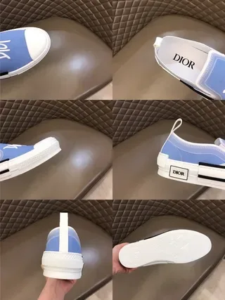 Dior B23 Light Blue Slip-On Lifestyle Sneakers 4