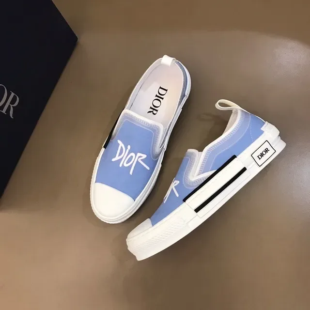 Dior B23 Light Blue Slip-On Lifestyle Sneakers 8