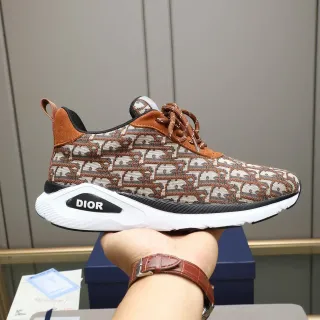 Dior B23 Monogram Jacquard Tan Beige Lifestyle Sneakers