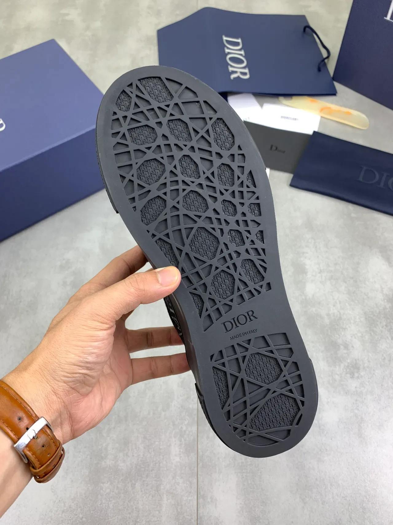 Dior B23 Monogrammed Canvas Black Lifestyle Sneakers 3