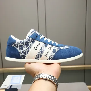 Dior B23 Navy Blue Oblique Monogram Lifestyle Sneakers