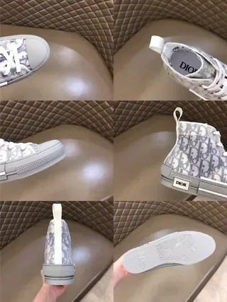 Dior B23 Oblique Monogram Gray High-Top Lifestyle Sneakers 6