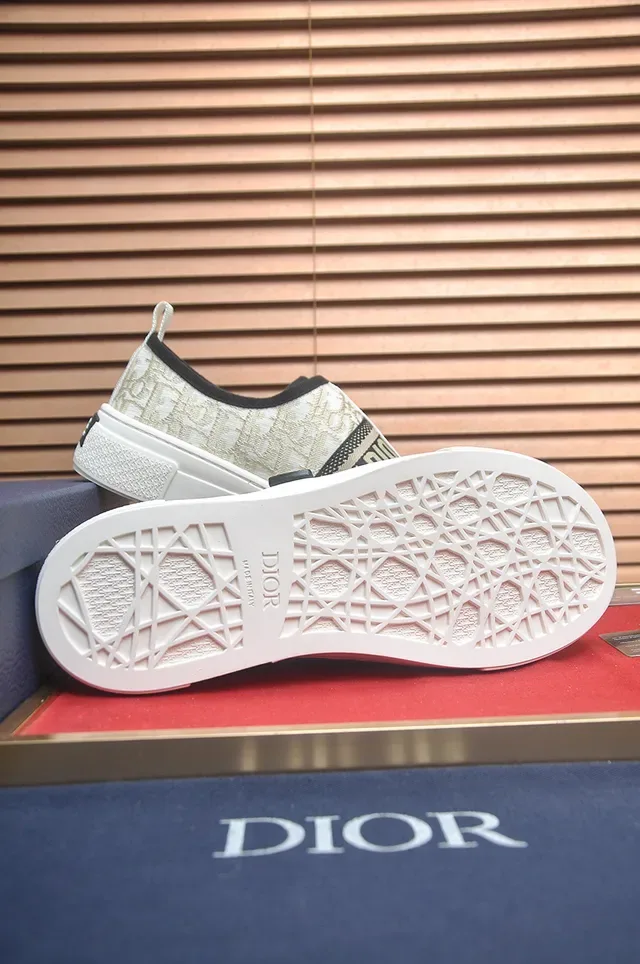 Dior B23 Sneakers lifestyle à sangle de jacquard couleur Off-White 3