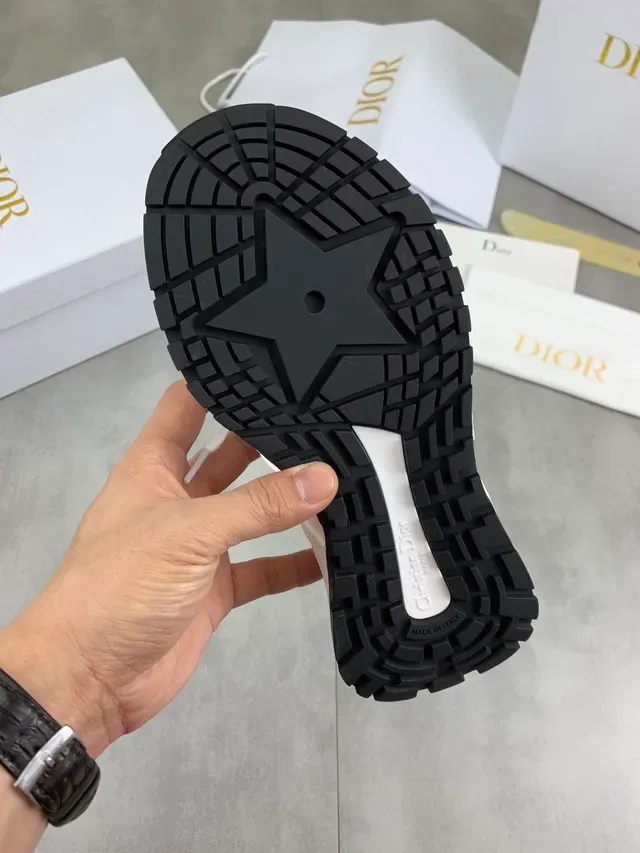 Dior B23 Blanc Noir Haut Tricot Lacets Lifestyle Sneakers 2