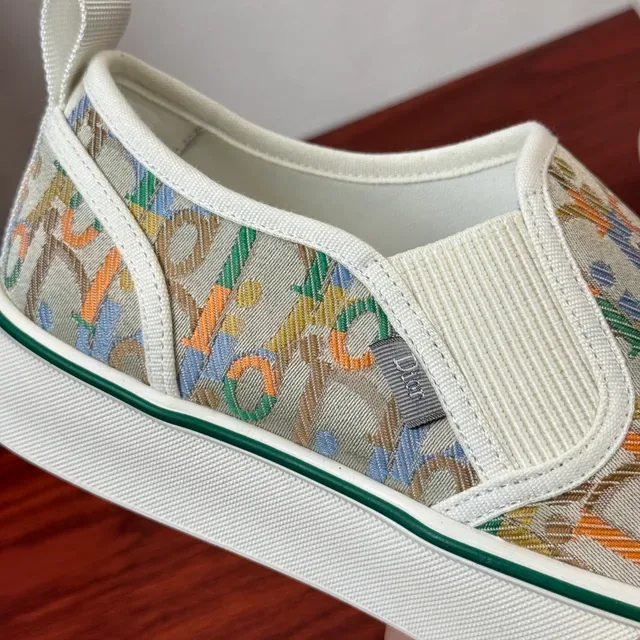Dior B27 Beige Multicolor Slip-On Oblique Monogram Print Lifestyle Sneakers 5
