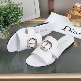 Dior B27 Double-Strap CD Buckle White Casual Sandals