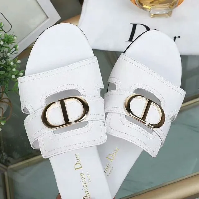 Dior B27 দ্বি-স্ট্র্যাপ CD বাকল সাদা ক্যাজুয়াল স্যান্ডেল 5