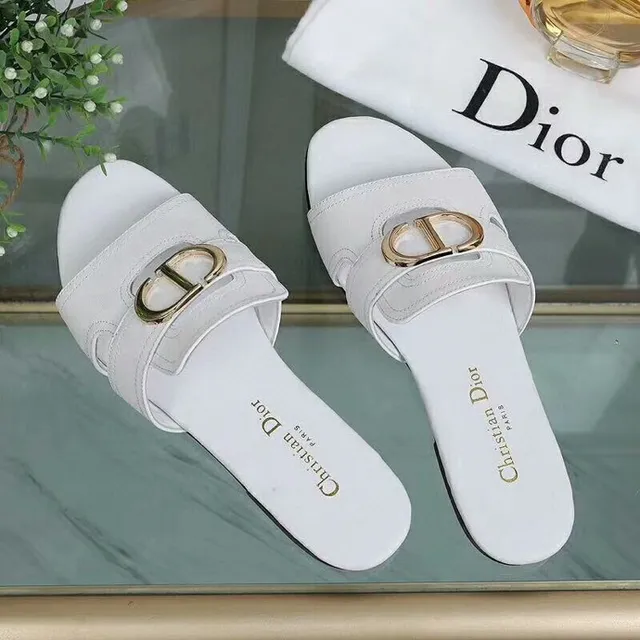 Dior B27 দ্বি-স্ট্র্যাপ CD বাকল সাদা ক্যাজুয়াল স্যান্ডেল 6