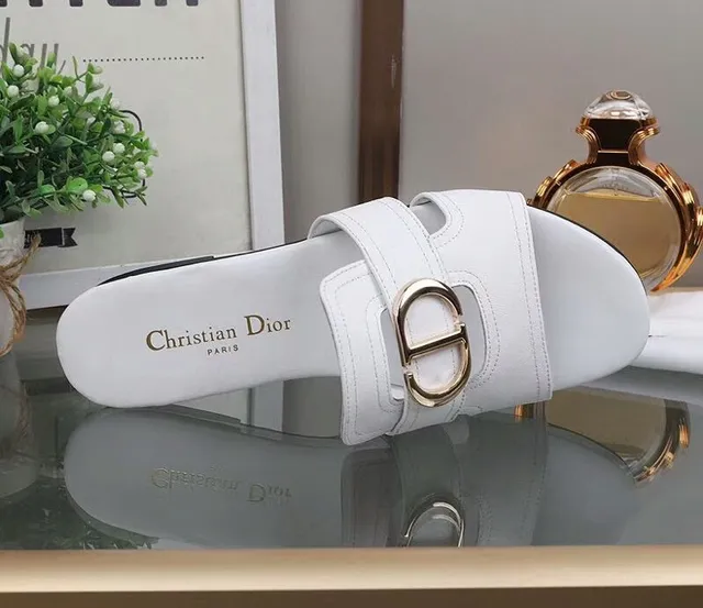 Dior B27 দ্বি-স্ট্র্যাপ CD বাকল সাদা ক্যাজুয়াল স্যান্ডেল 7