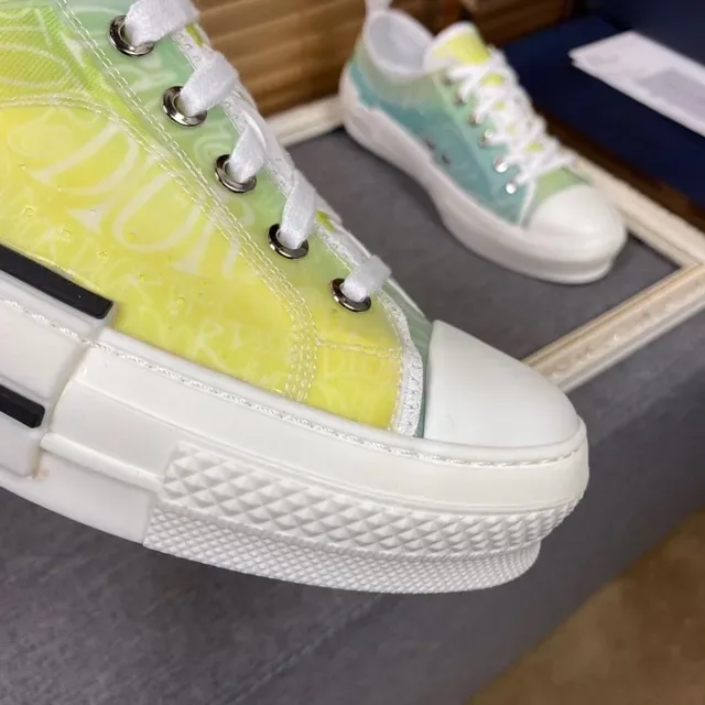 Dior B27 Gradient Yellow-Green Lifestyle Sneakers 8