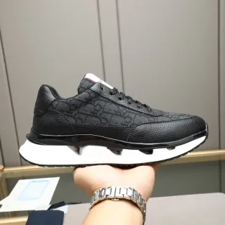 Dior B27 Monogrammed Jacquard and Pebbled Leather Lifestyle Sneakers