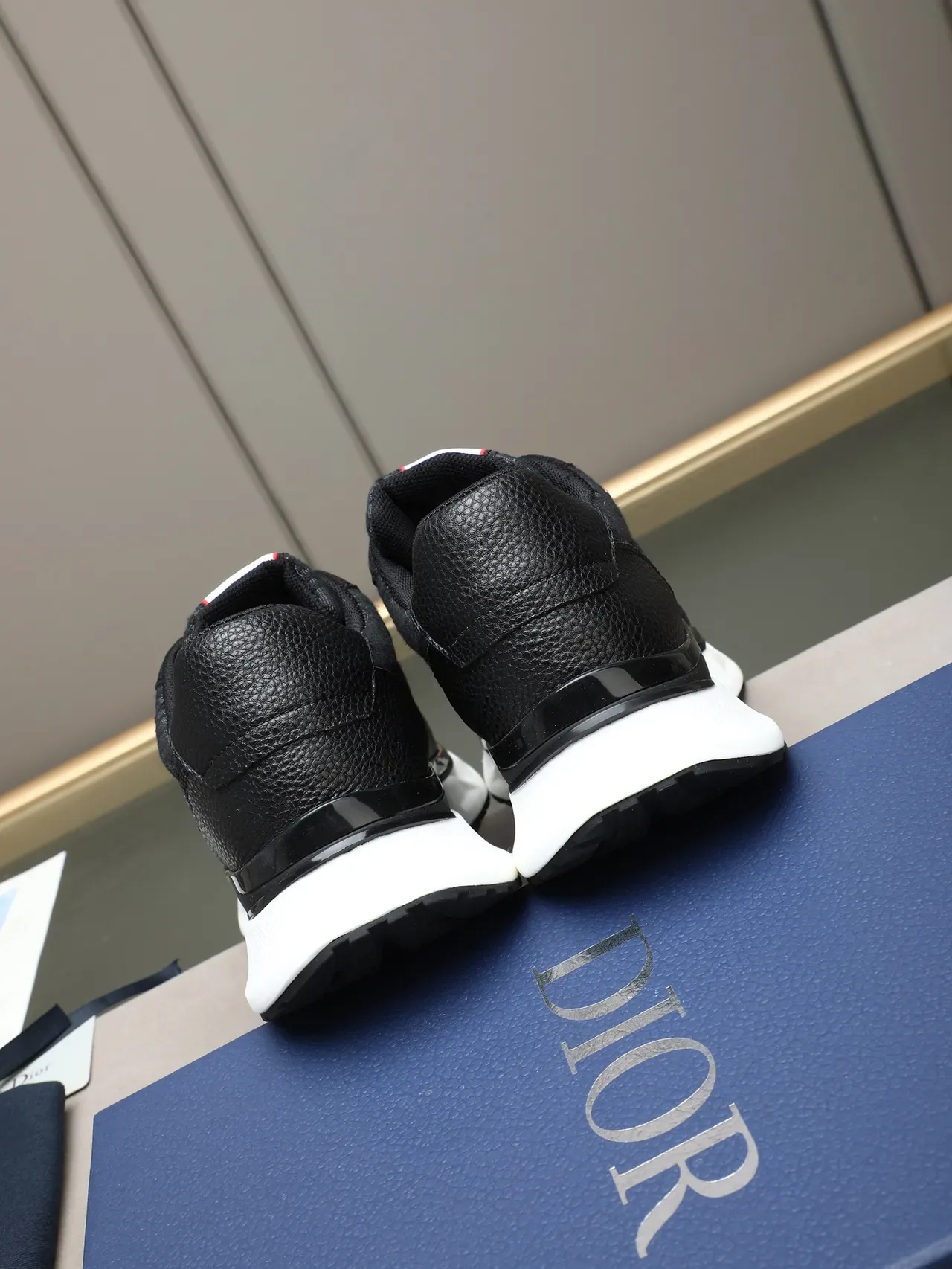 Dior B27 Monogrammed Jacquard and Pebbled Leather Lifestyle Sneakers 3