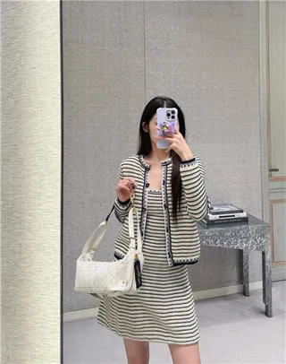 Dior Bolsa Preta Bege Monogrammada Lona Borda Couro Bolsa de Braço 15