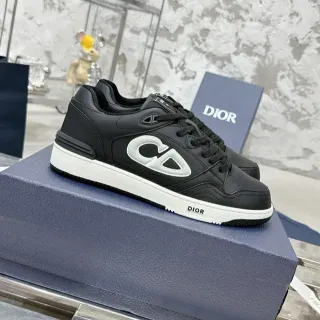 Dior Black White Leather Upper Contrast Midsole Lifestyle Sneakers