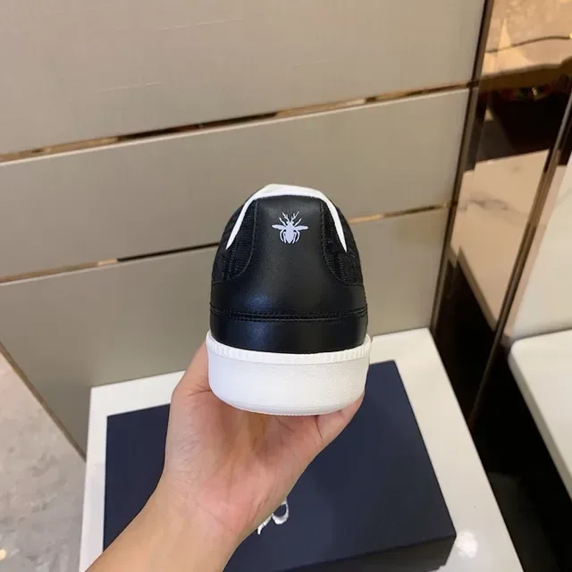 Dior Black White Monogram Jacquard Upper Embroidered Skull-and-Crossbones Motif Lifestyle Sneakers 6