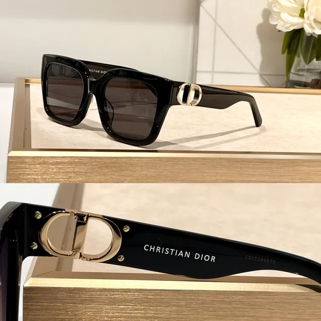Dior Brown Beige Oversized Square Frame Tortoiseshell Acetate Sunglasses 7