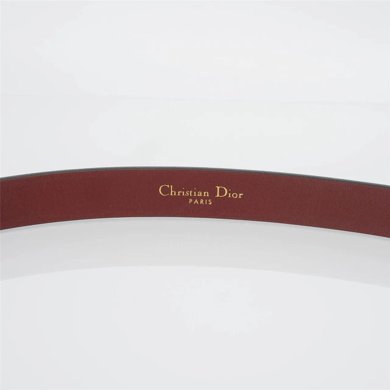 Dior CD Belt Burgundy Gold-Tone Leather Belt 7