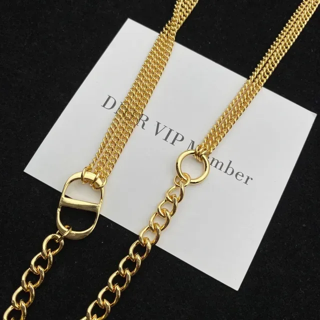 Dior Double-Chain Gold-Tone D-Logo Bracelet 2