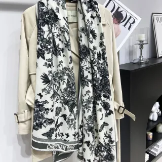 Dior ফুলের বাগান প্রজাপতি লম্বা ক্যাশমিয়ার স্কার্ফ