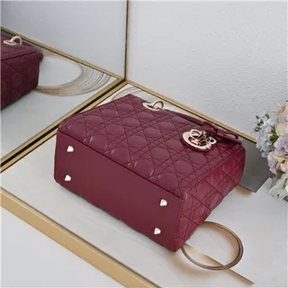 Dior Lady Dior Sac tote beige cannage matelassé à anses supérieures 22