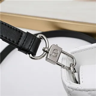 Dior Lady Dior White Quilted Top-Handle Tote Bag 2