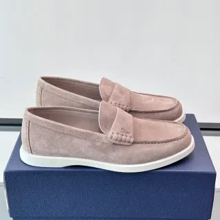 Dior Loafer Beige White Suede Upper Penny Strap Loafer