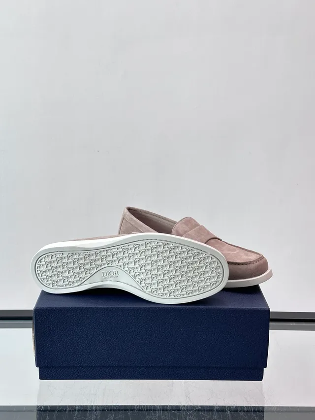 Dior Loafer Beige White Suede Upper Penny Strap Loafer 2
