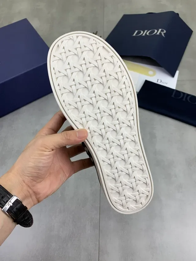 Dior zapatillas lifestyle navy beige monogram canvas low-top 2