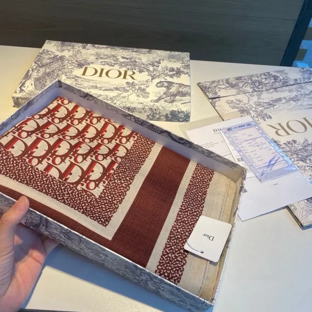 Dior Oblique Monogram Silk Scarf 4