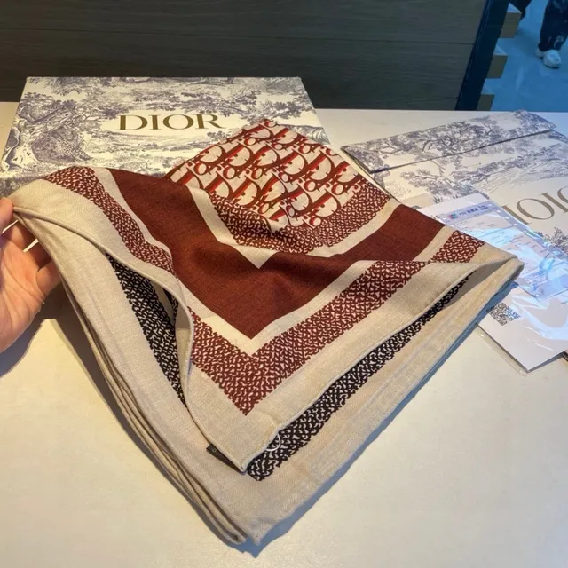 Dior Oblique Monogram Silk Scarf 5