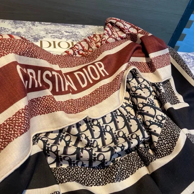 Dior Oblique Monogram Silk Scarf 7