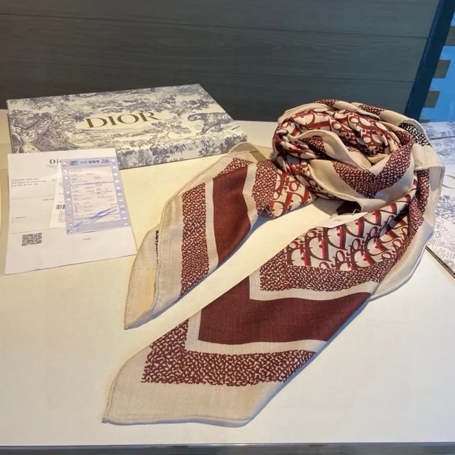 Dior Oblique Monogram Silk Scarf 8