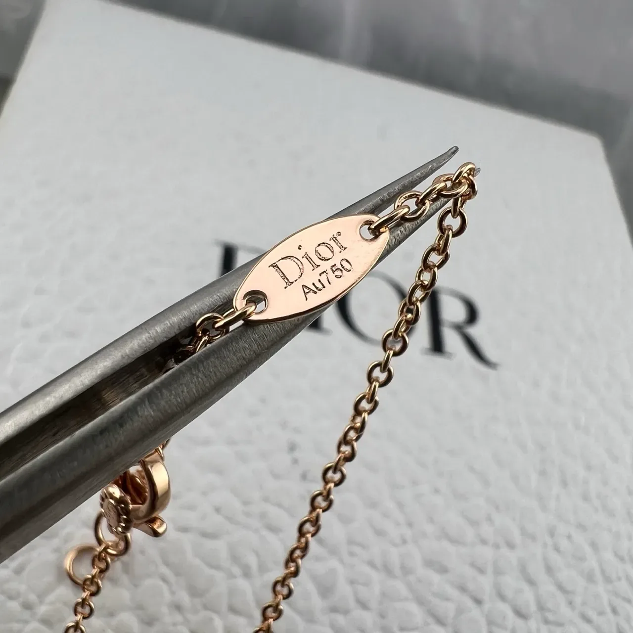 Dior Rose des Vents Silver Gold Star-Shaped Pendant Single Central Stone Bracelet 3