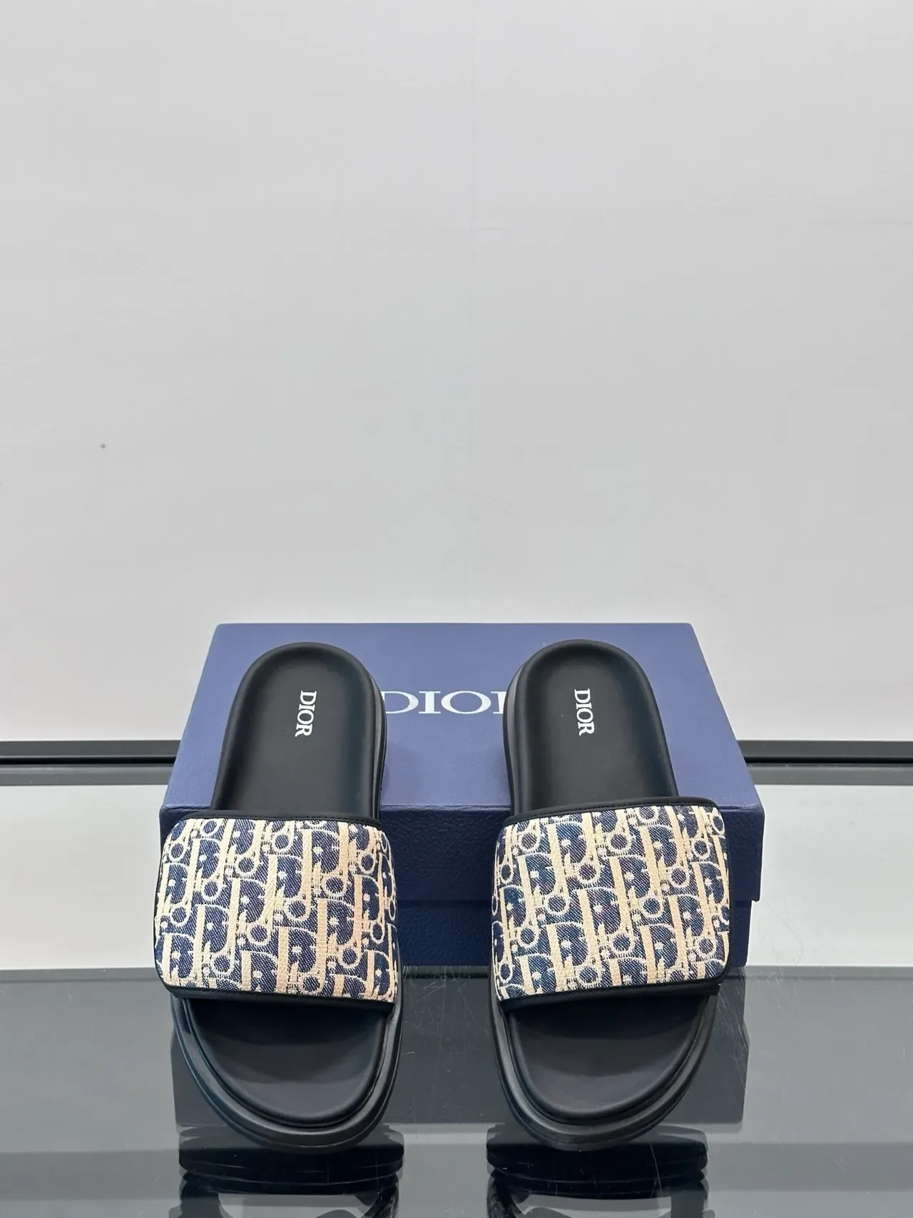 Dior Slide Monogram Strap Slippers 6