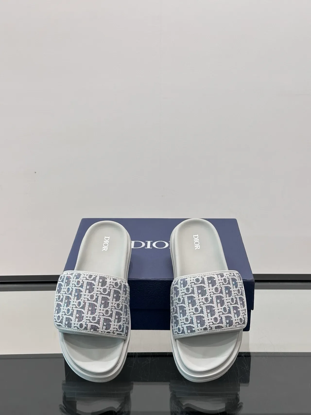 Dior Slide Monogram Strap Slippers 7