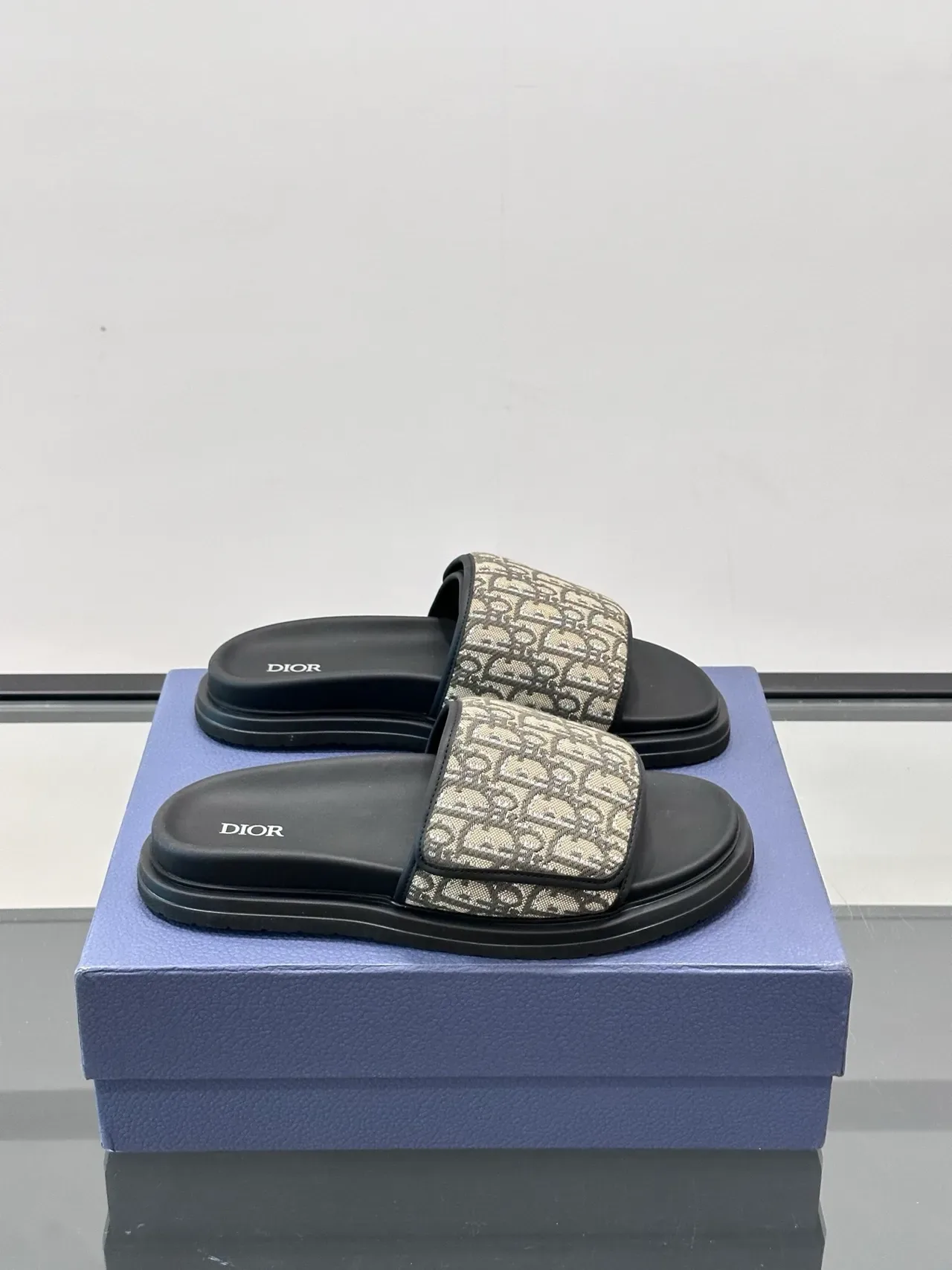 Dior Slide Monogram Strap Slippers 8