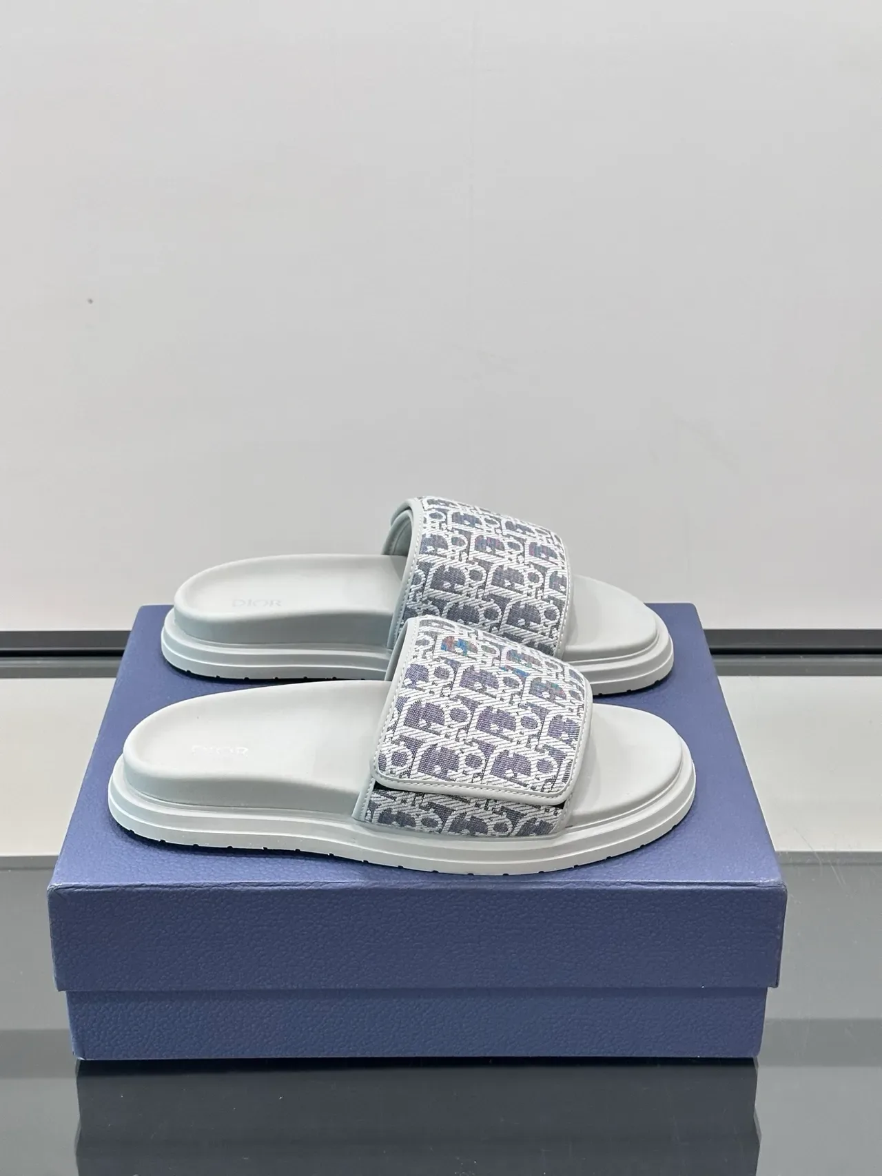 Dior Slide Monogram Strap Slippers 10