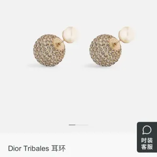 Dior Tribales Matte Gold-Tone Crystal and Pearl Double-Sided Earrings