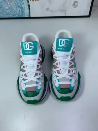 Dolce & Gabbana Sola Verde Multicolor Sola Multicolor Painelada Superior Tênis Chunky Sneakers 5