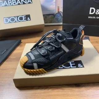 Dolce & Gabbana NS1 Black and Mustard Lifestyle Sneakers