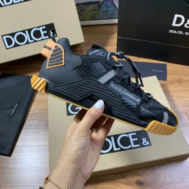 Dolce & Gabbana NS1 Sneakers Lifestyle Noir et Moutarde 4