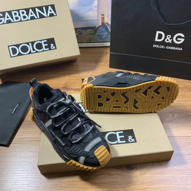 Dolce & Gabbana NS1 Sneakers Lifestyle Noir et Moutarde 6