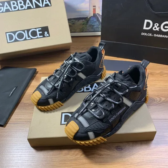 Dolce & Gabbana NS1 Sneakers Lifestyle Noir et Moutarde 7