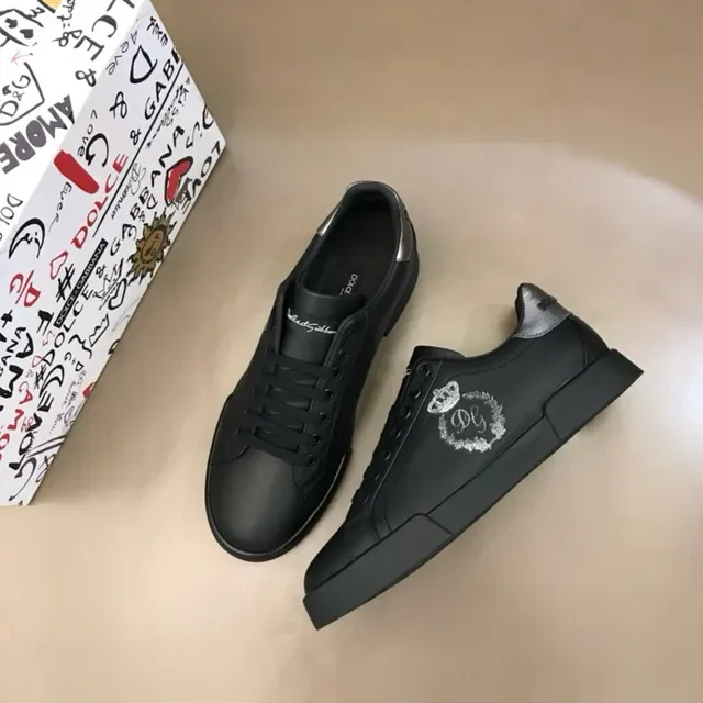 Dolce & Gabbana Portofino baskets lifestyle noir et argent 2
